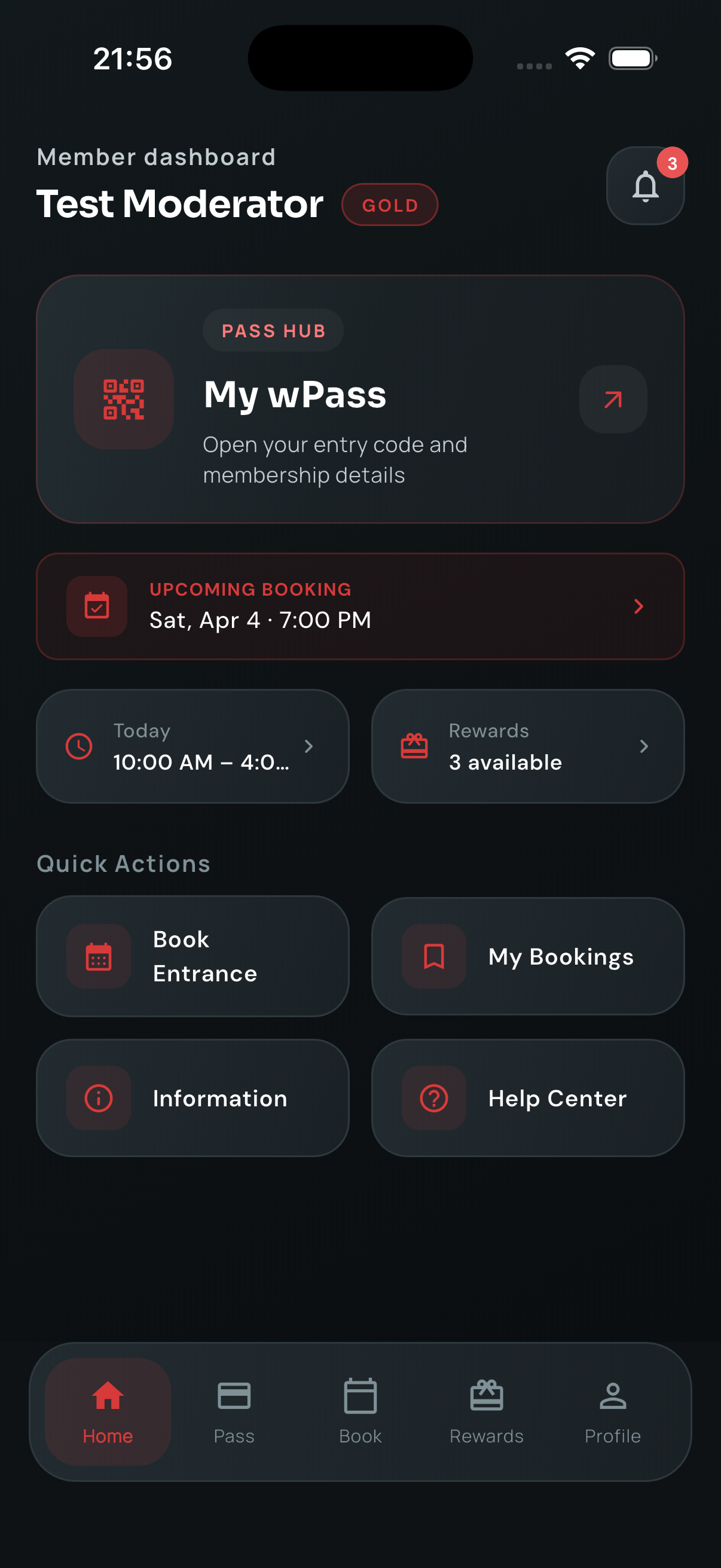 wPass App Screen 3